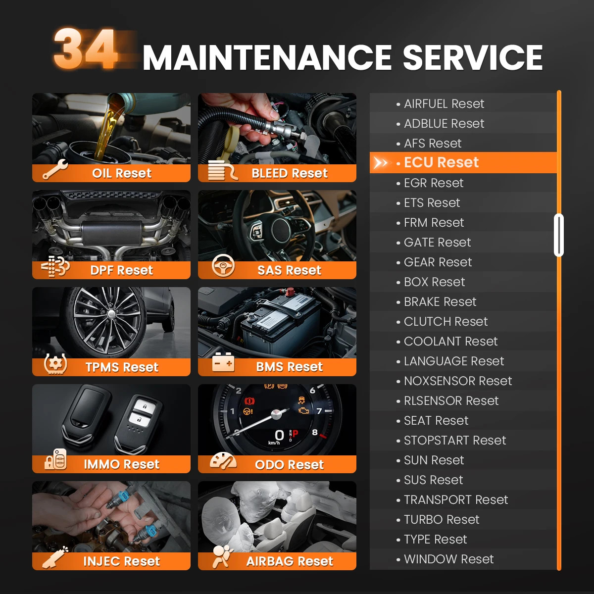 Full System Car Scanner OBD2 Diagnostic Scan Tool Bidirectional Key Coding ECU