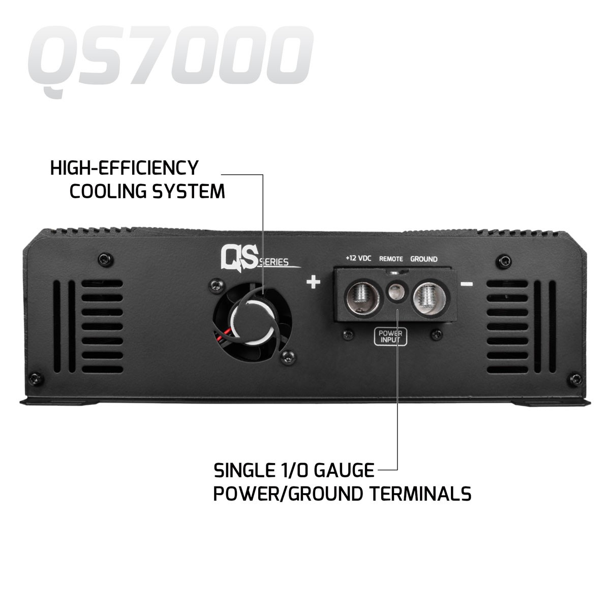 PRV AUDIO QS7000 2 OHM QS CLASS-D 1-CHANNEL FULL-RANGE AMPLIFIER 7000W RMS @ 2Ω