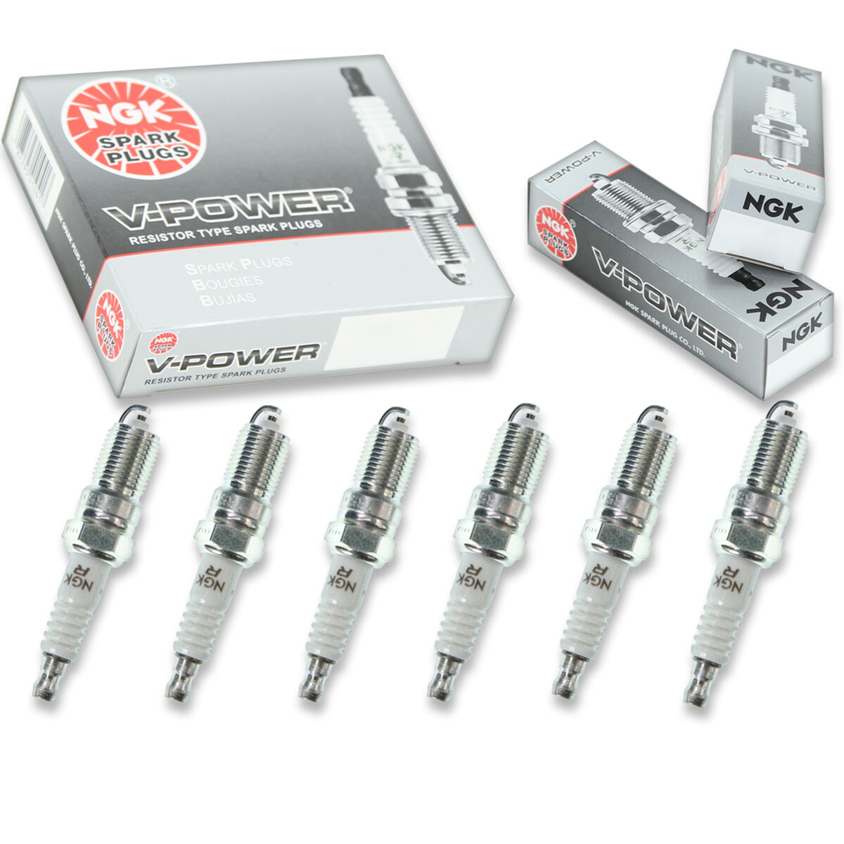 6 pcs NGK V-Power Spark Plugs for 1983-2007 Ford Ranger 3.0L 3.0L 2.8L 2.9L im