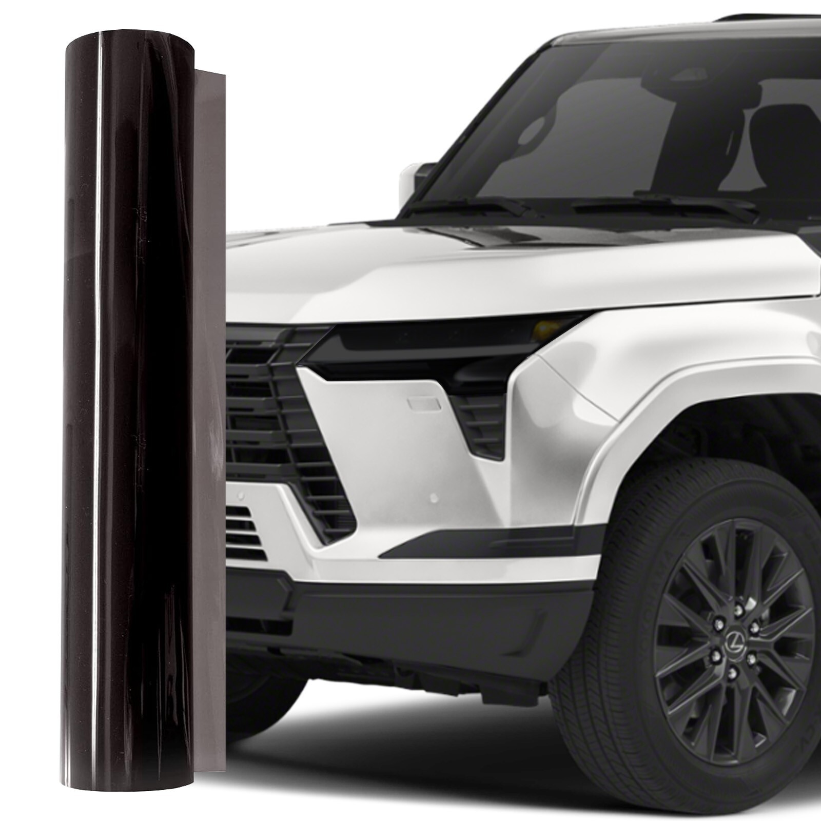Headlight Tint Dark Smoke Transparent Gloss Film Self-Adhesive Fog Light Vinyl