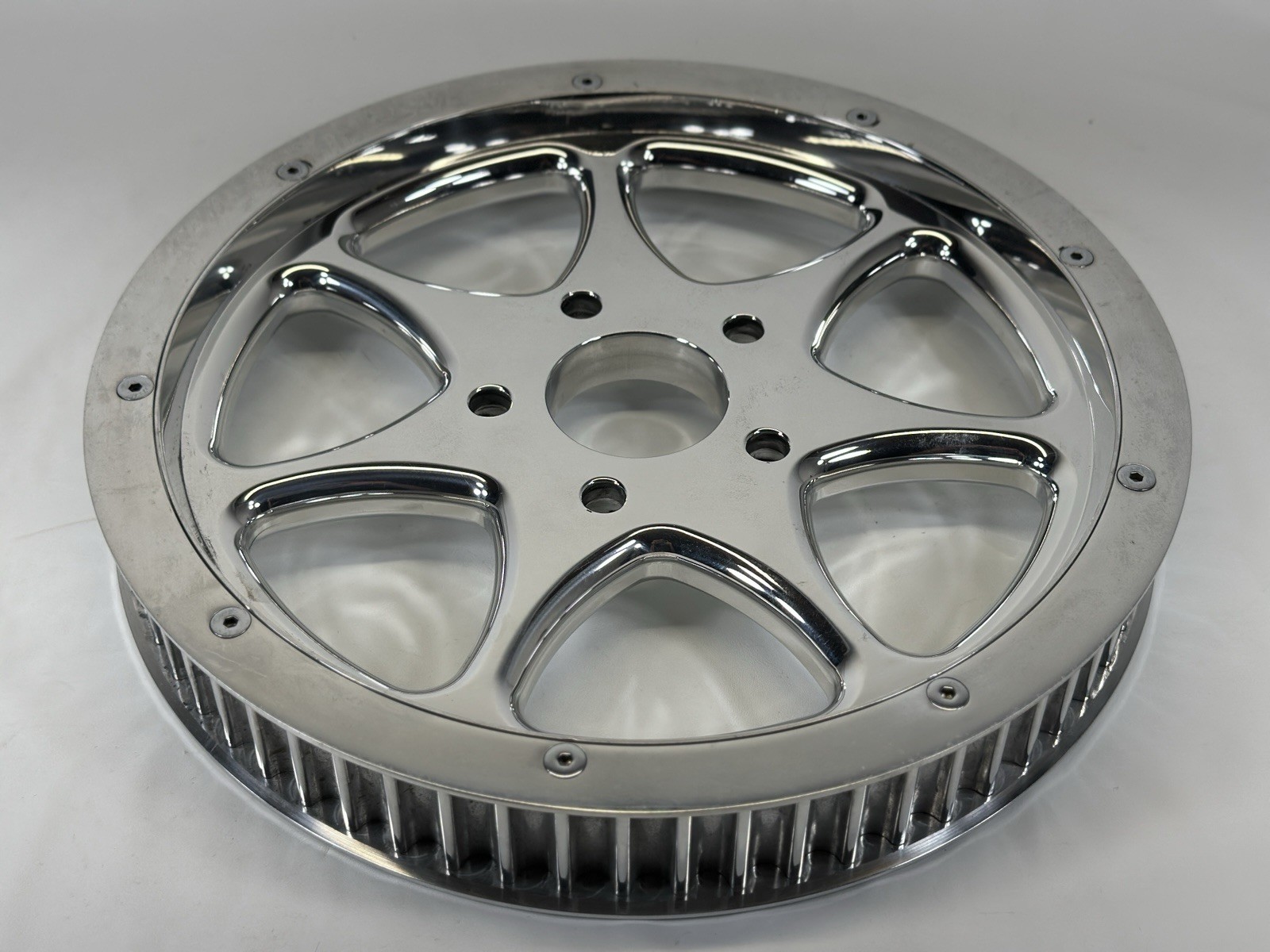 Arlen Ness Polished Smooth7 65t 1.5in Rear Belt Drive Pulley Pre-2000 Harley NOS
