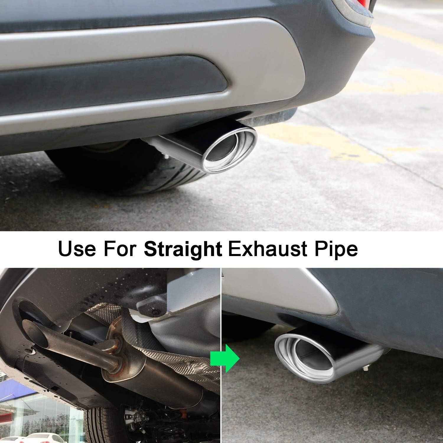 For Honda CR-V 2PCS Car Rear Exhaust Pipe Tail Muffler Tip Trim Stainless Steel