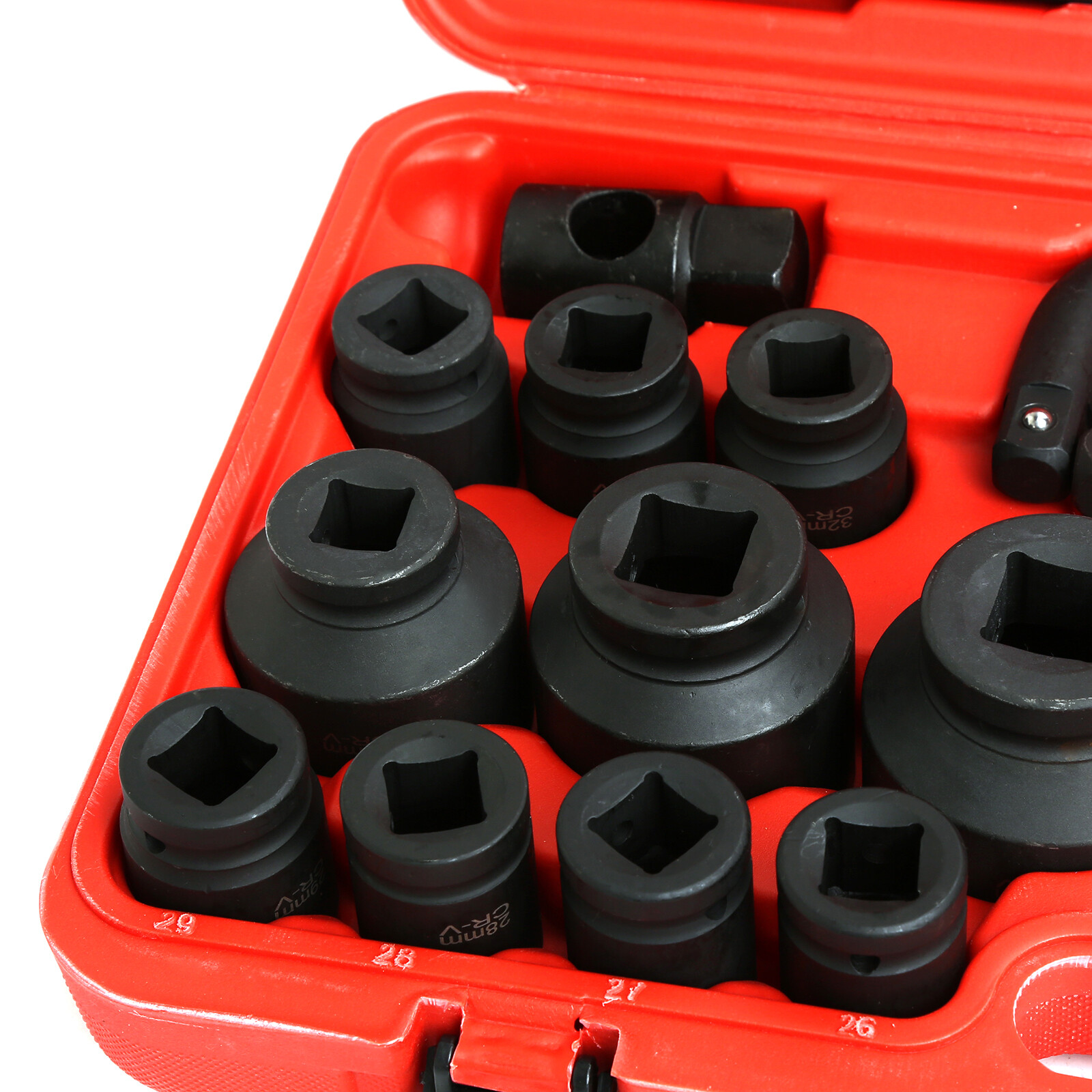 27pc 3/4″ Drive Impact Socket Sets Shallow Socket Assortment Metric 21mm to 65mm