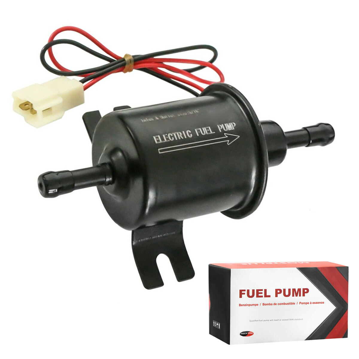 12V Low Pressure Universal Fuel Pump For Motorcycle Gasoline Diesel Engine 1.0A