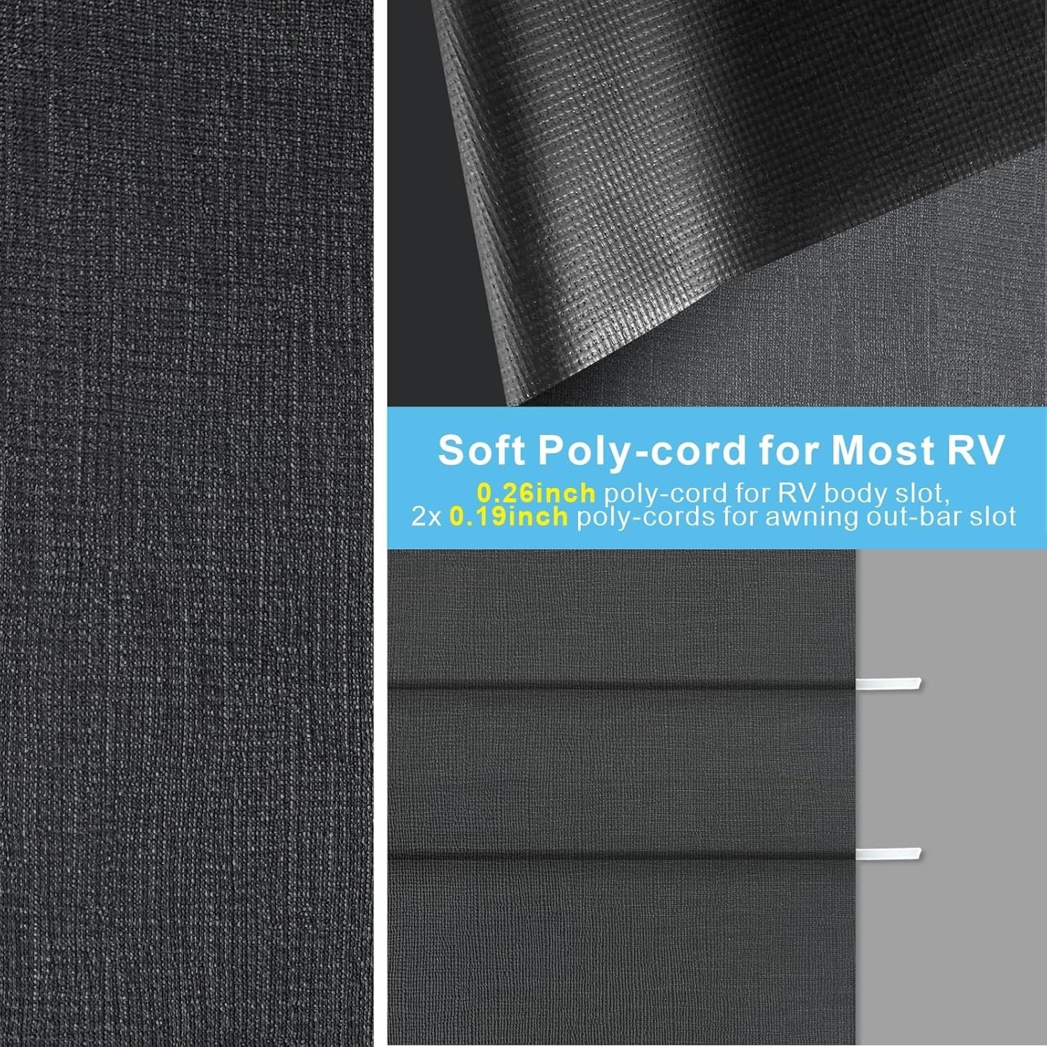 RV Awning Fabric Replacement15’2″ Fabric Upgrade 18.5oz Heavy Duty Vinyl RV R…