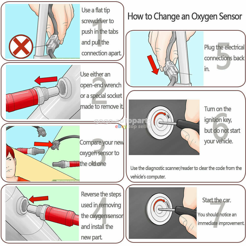 4pcs Upper+Lower O2 Oxygen Sensors For For Toyota Highlander 3.5L 2008-2019