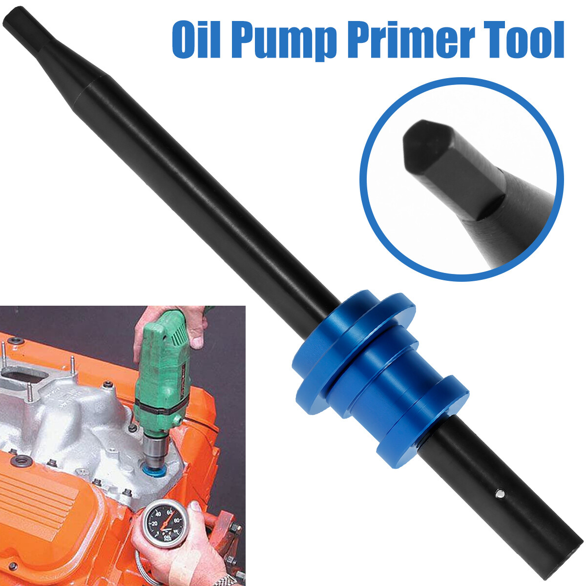 Oil Pump Primer Tool For GM Chevy V6 V8 350 327 305 307 283 SBC 454 BBC Engine