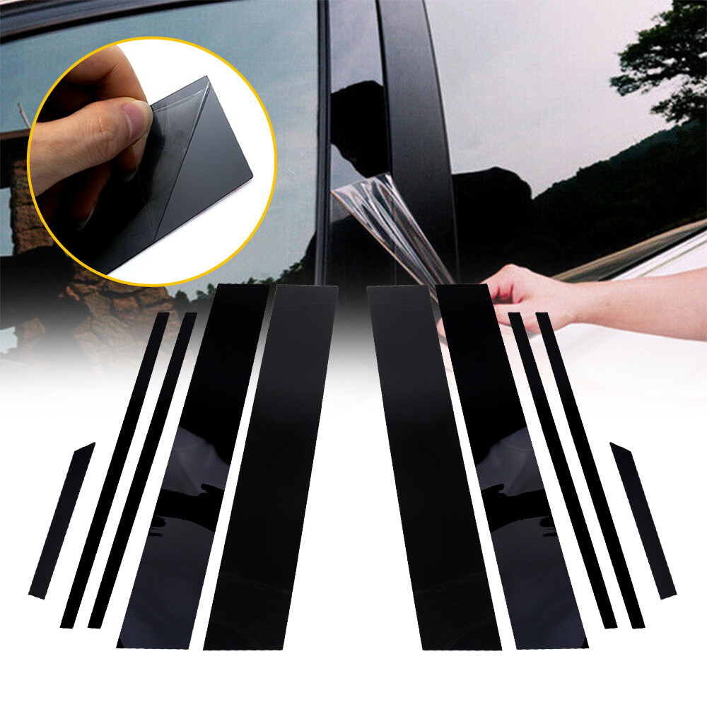 For TOYOTA RAV4 2019-2021 10pc Gloss Black Pillar Posts Door Window Trim Cover