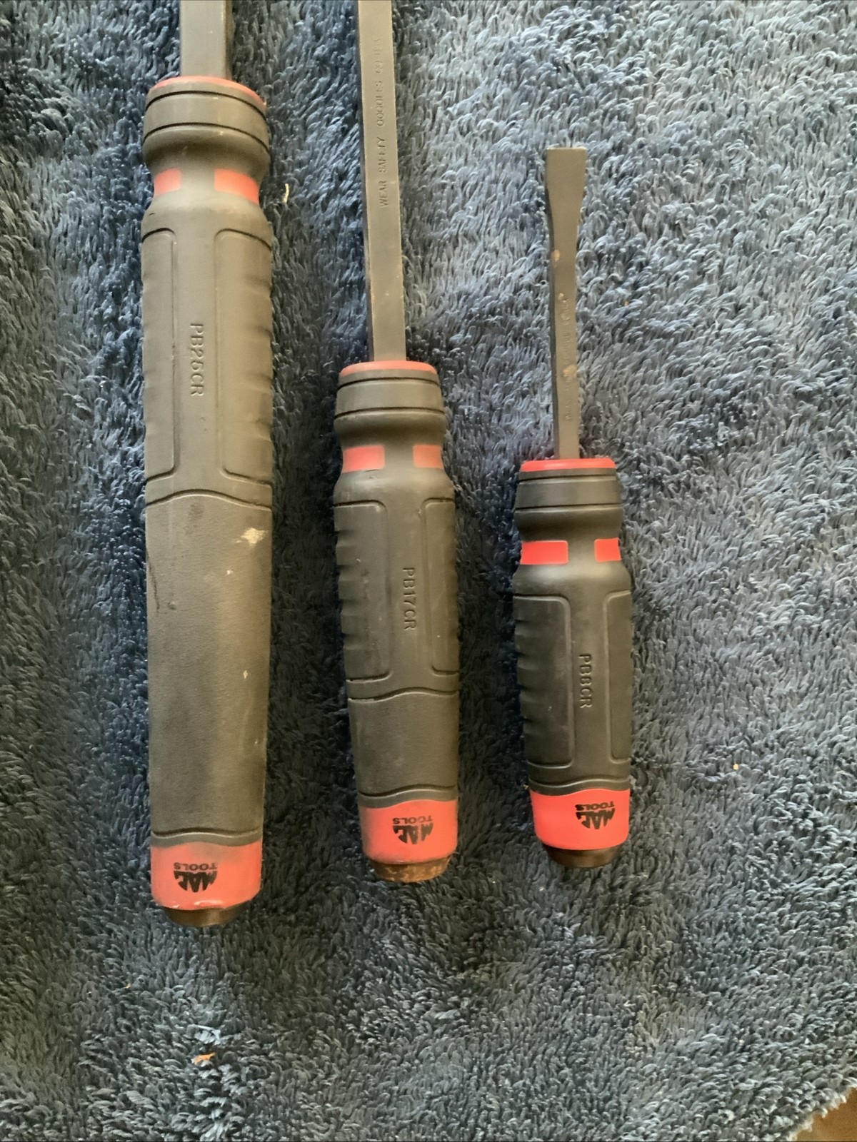 Mac Tools 4pc Pry Bar Set….pb36cr, Pb25cr, Pb17cr, Pb8cr….see Pics…