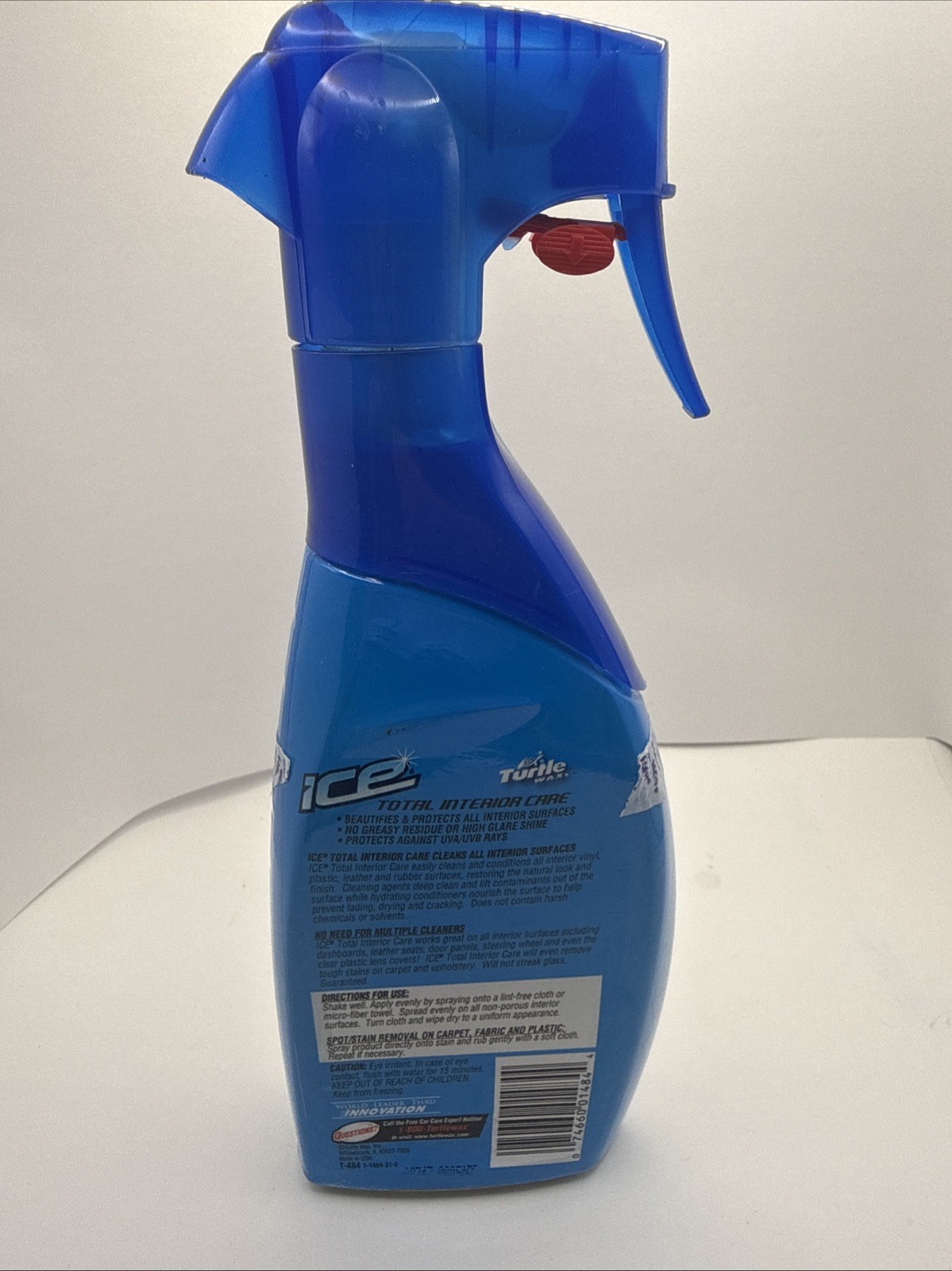 USED Turtle Wax Ice Total Interior Care 16 Oz – Including Bottle Weighs 15.1 Oz