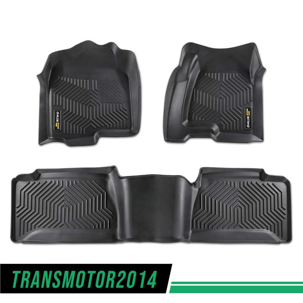 TPE Floor Mats Front Rear Fit For 99-06 Chevy Silverado GMC Sierra Extended Cab