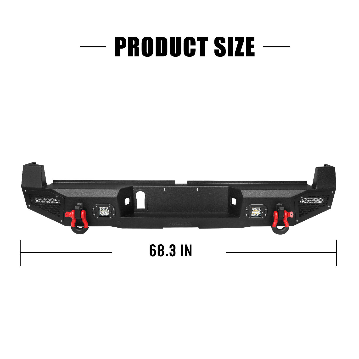 Aaiwa For 2016-2023 Toyota Tacoma Stubby Front Rear Bumper w/ Winch Plate&Lights