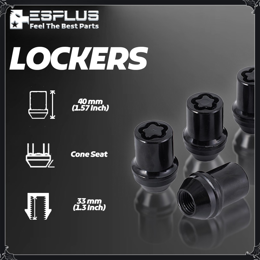 20 Pc Chrysler OEM Cone Wheel Lock Black M14x1.5 Lug Nut Fit 2004-2025 300/300C