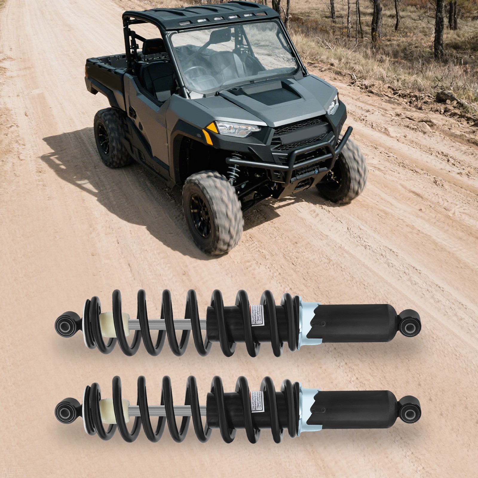 Fit 13-21 Polaris Ranger 570/XP900/XP1000 Left & Right Front Shock Absorbers