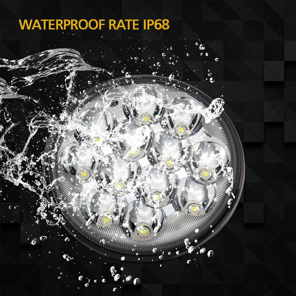 4PCS 5.75″5 3/4Inch Round LED Headlights Hi-Lo Sealed Beam For Ford Mustang 1969