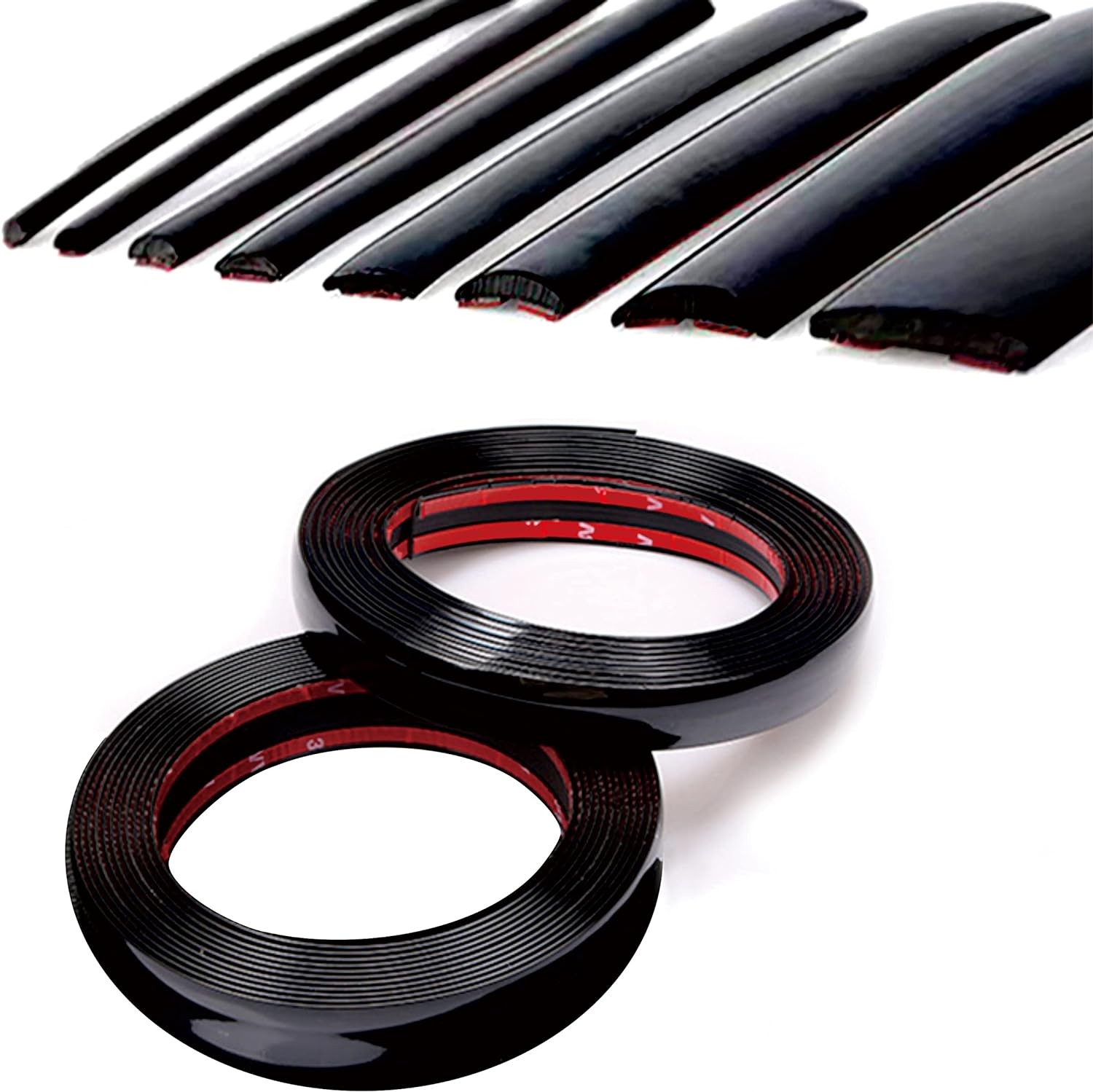 16Ft Glossy Black Car Molding Trim 3/4″ (20mm) Universal Interior Exterior