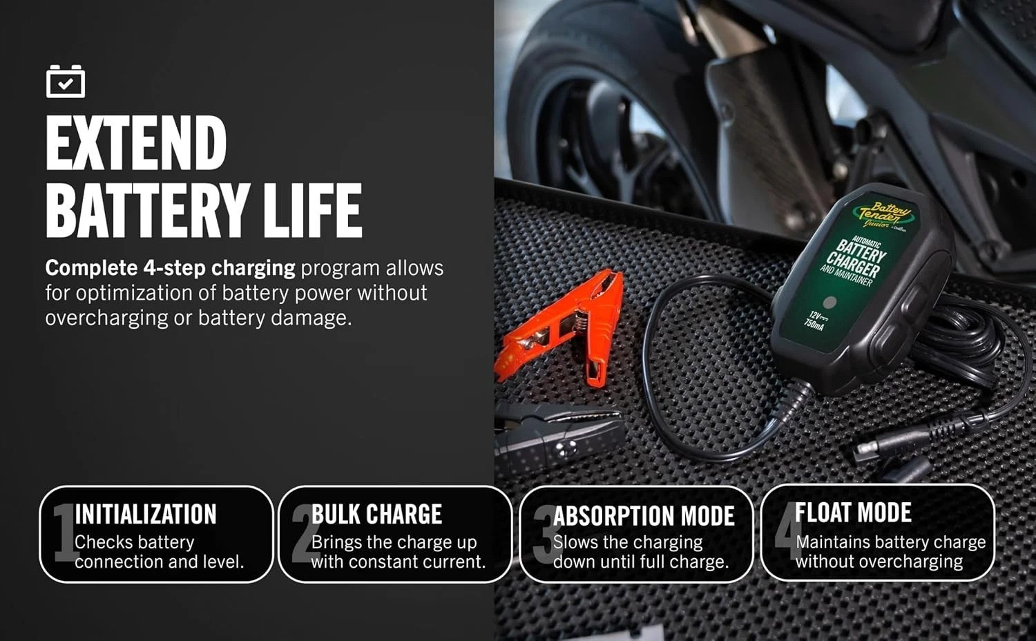 Junior 12V Charger: Efficient Battery Maintenance for All Powersport Vehicles