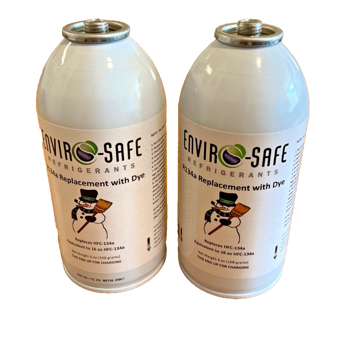 R 134a Refrigerant Replacement with UV Dye 6oz. Cans (2 Pack)