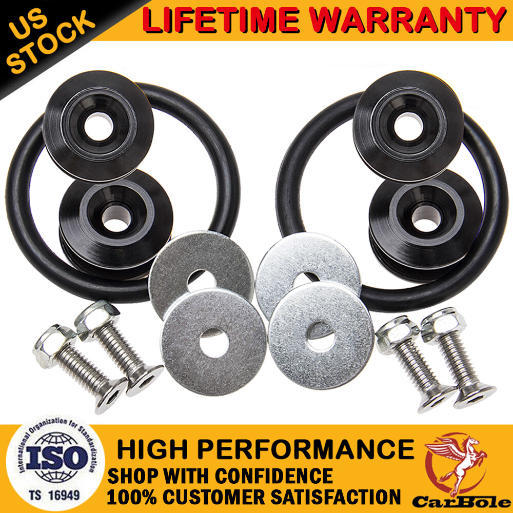 Black Quick Release Front Rear Bumper Fasteners Trunk Fender Clip Kit Universal