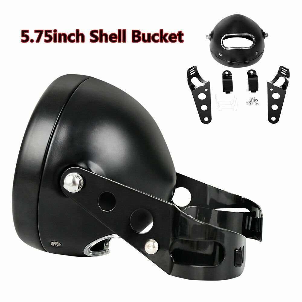 5-3/4″ 5.75inch Motorcycle LED Headlight Mount Housing Bucket Bracket For Bike