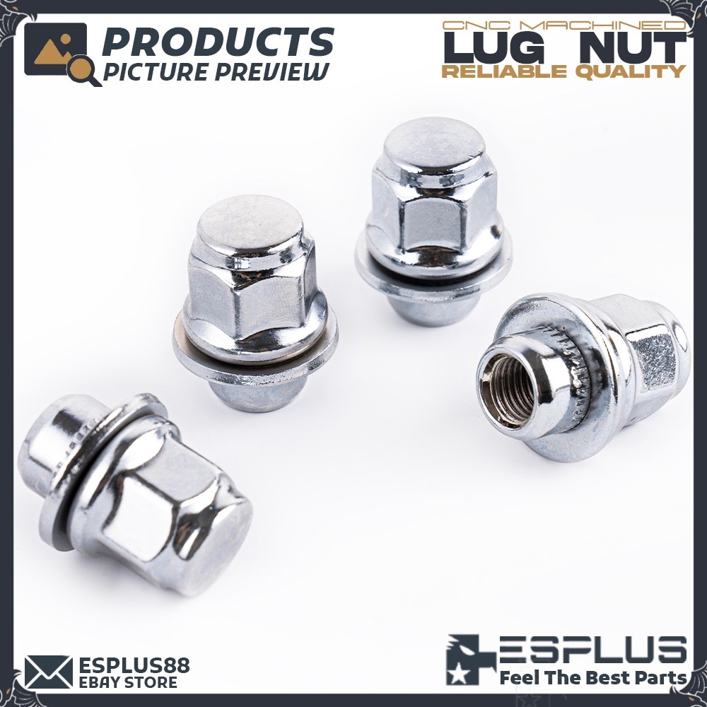 [20] Chrome Nissan/Toyota OEM Factory Style 12X1.25 Mag/Flat Seat Lug Nuts