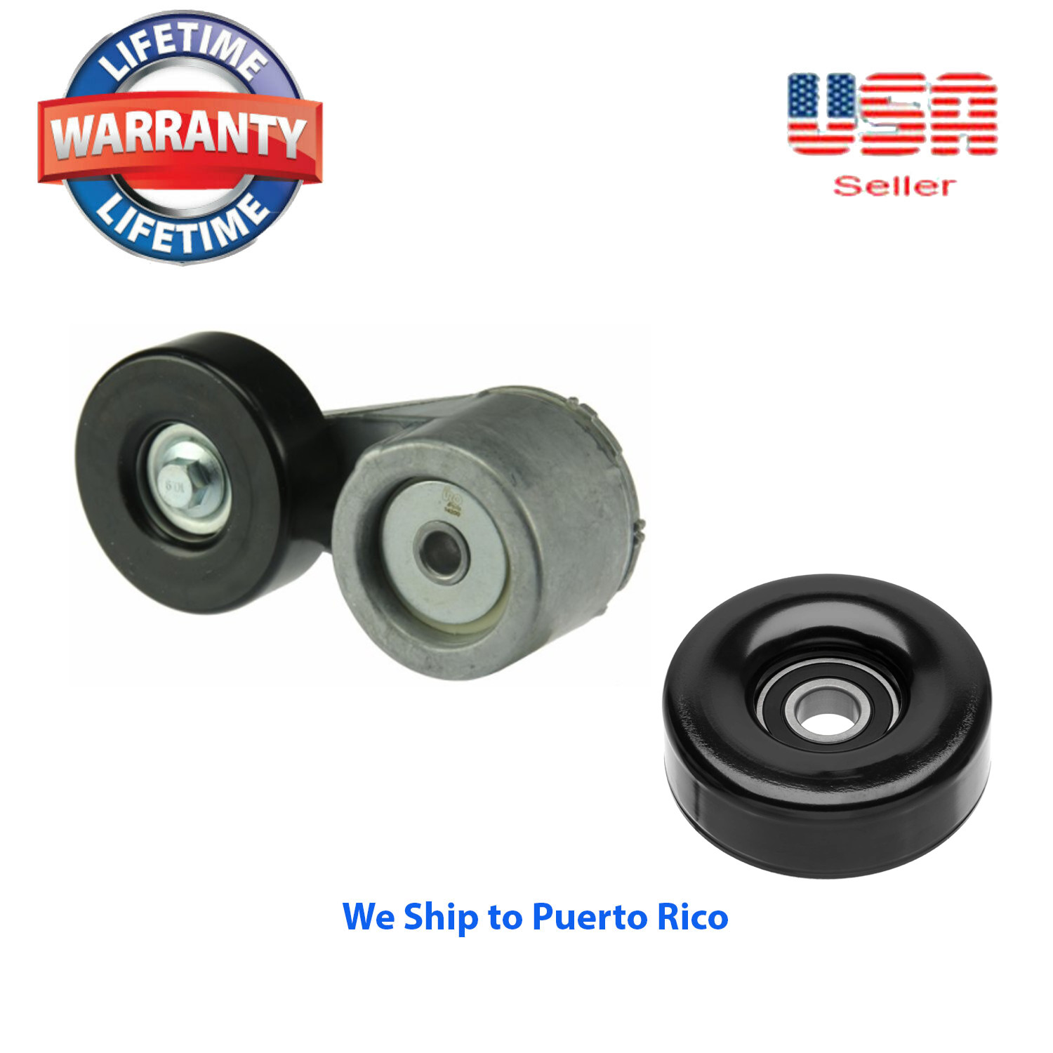 Set Belt Tensioner & Tensioner Pulley Fit Chevy Astro Blazer C1500 C2500 C3500