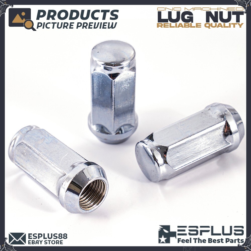 20 Pc GMC Universal Acorn Lug Nut 1/2-20 Chrome 1.8″ Tall Fit 1985-1994 Safari