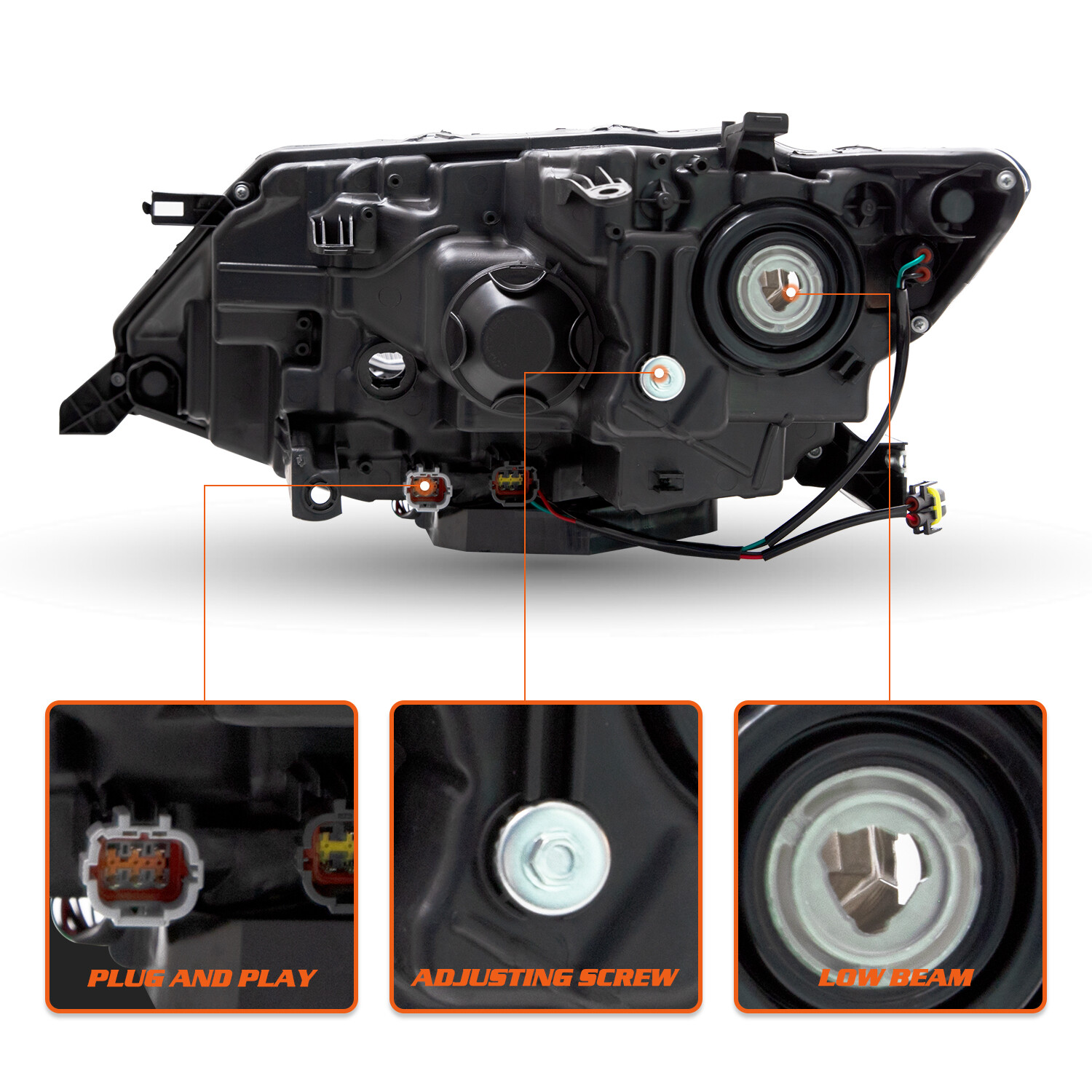 For 2017 2018 2019 Nissan Rogue 4Dr Right Passenger Side Headlight Assembly Lamp