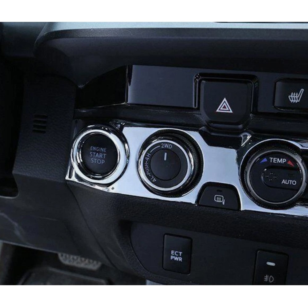 Chrome ABS Air Condition Adjust Switch Button Trim For Toyot@ Tacom@ 16-22 High