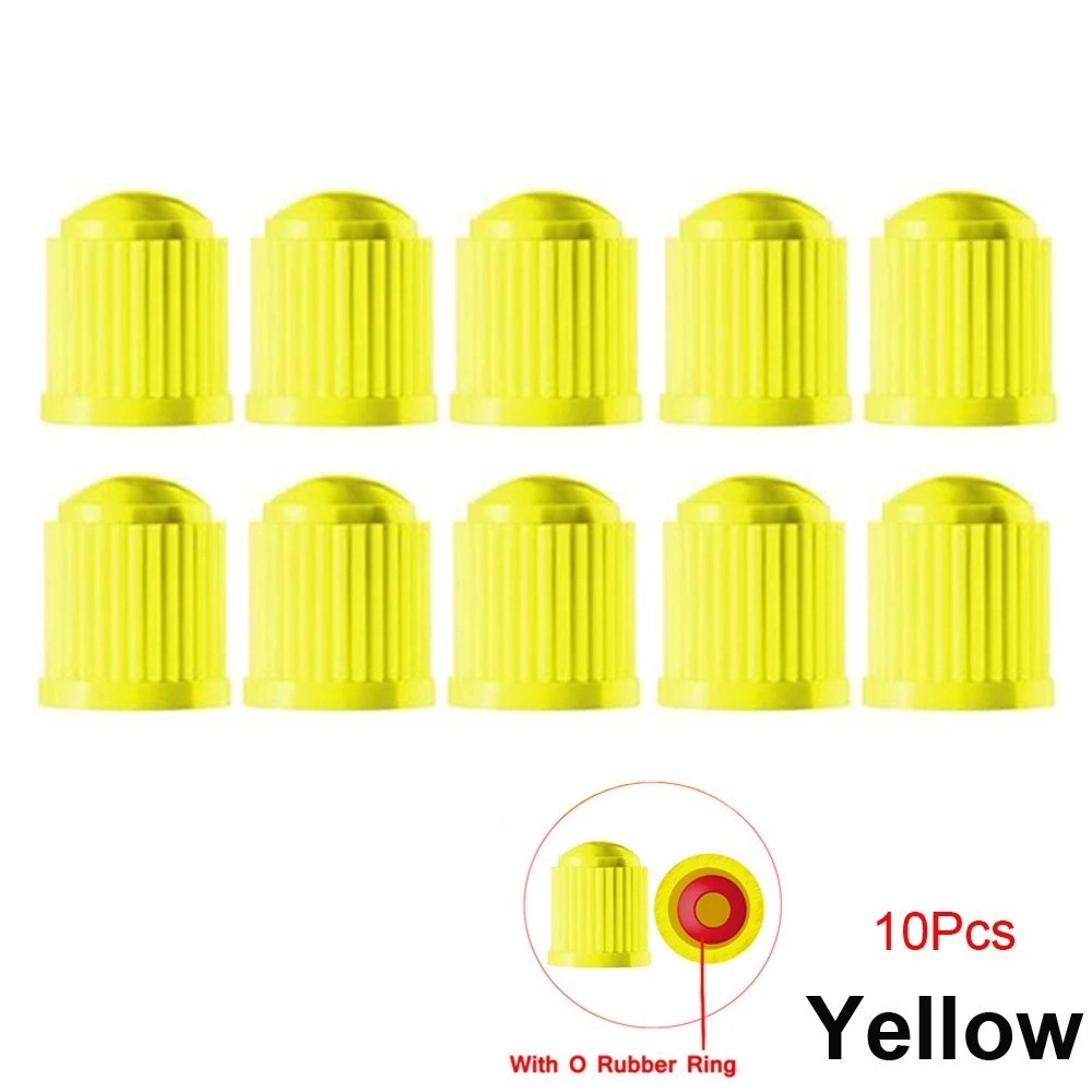 10X Plastic Tire Valves Air Dust Cover Stem Cap for Wheel Car SUV Bike