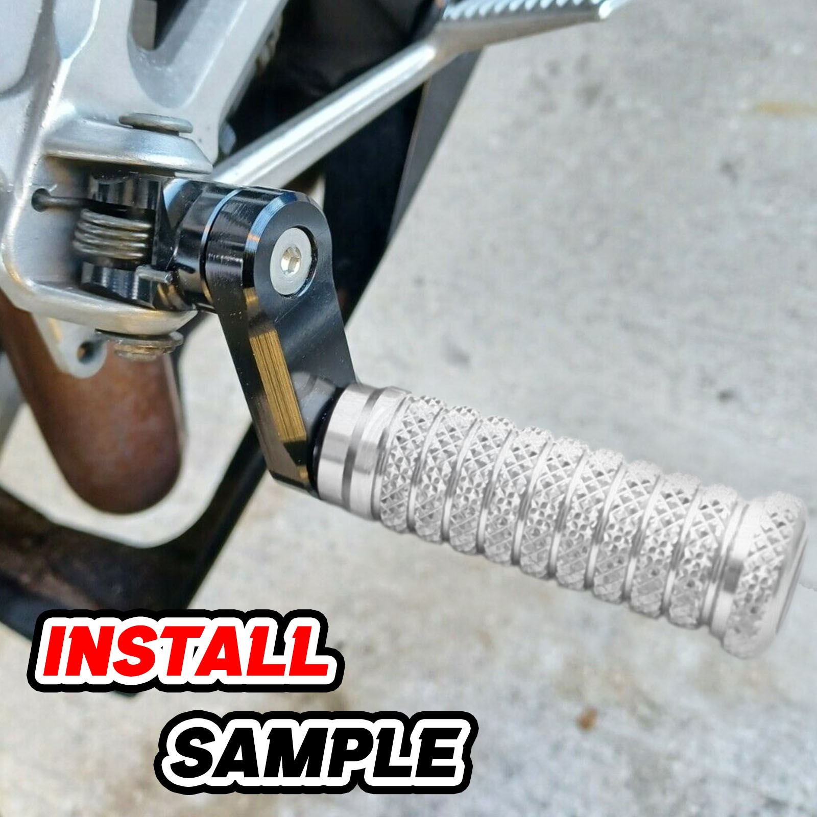 Silver M-Grip Front 40mm Extend Foot Pegs For 1199 Panigale S R 12 13 14 15 16