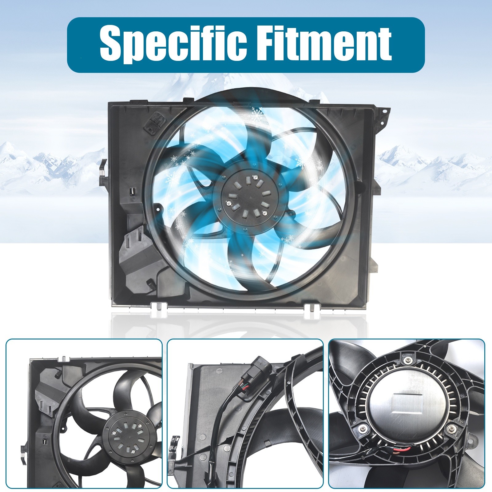 Radiator Cooling Fan Assembly For 2006-2010 2011 2012 2013 BMW E90 W/AUTO TRANS