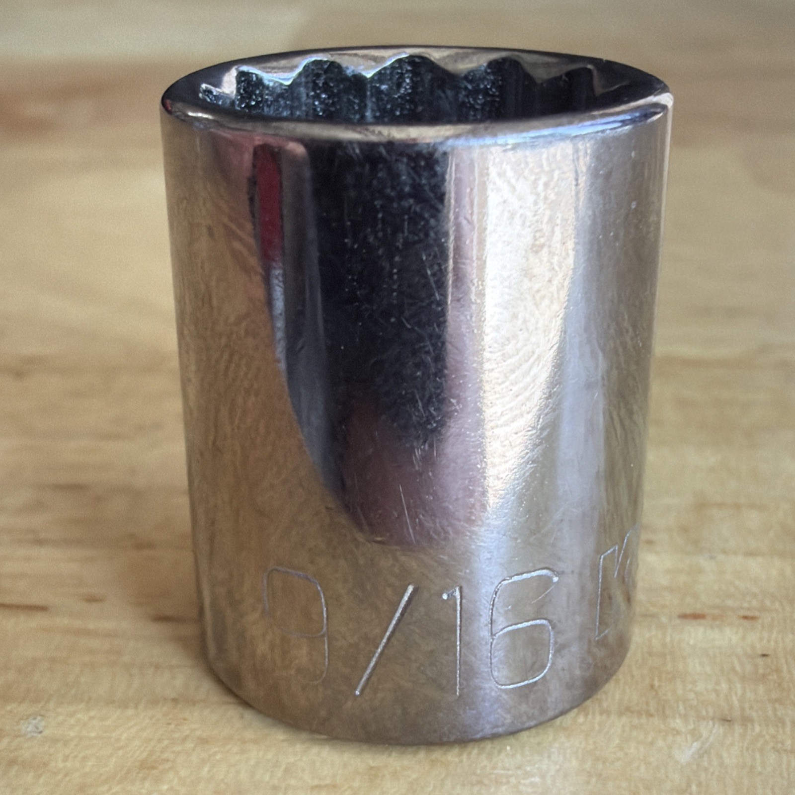 Kobalt Tools 9/16″ Shallow Socket 3/8″ Drive 12 Point 22858 Made in USA