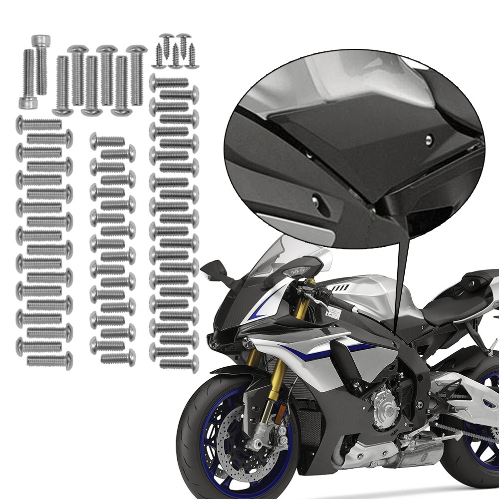 Stainless Steel Sliver Screws Fairing Bolts Kit For KAWASAKI NINJA ZX6R 2000-19