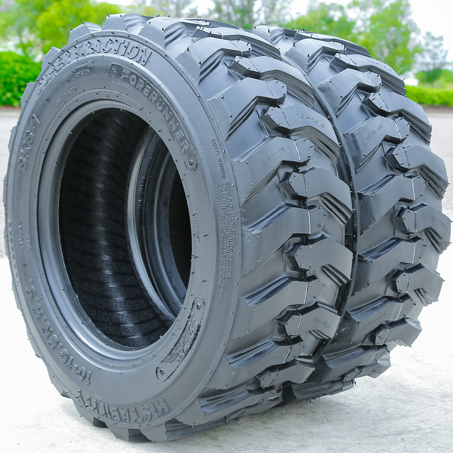 2 Tires Forerunner SKS-1 10-16.5 Load 12 Ply Industrial
