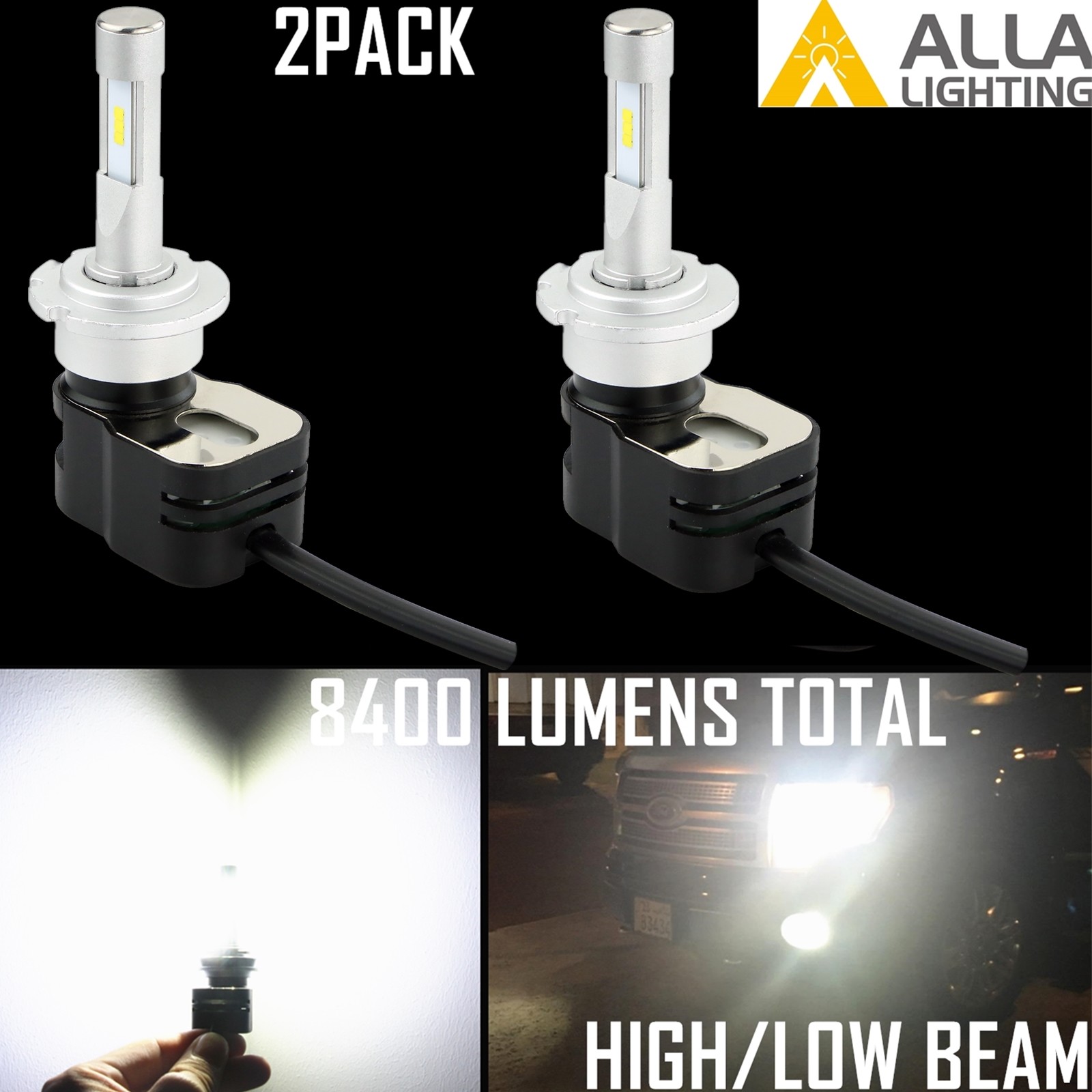 Alla Lighting LED D3R Headlight HID Upgrade Replacement Super White for Mustang