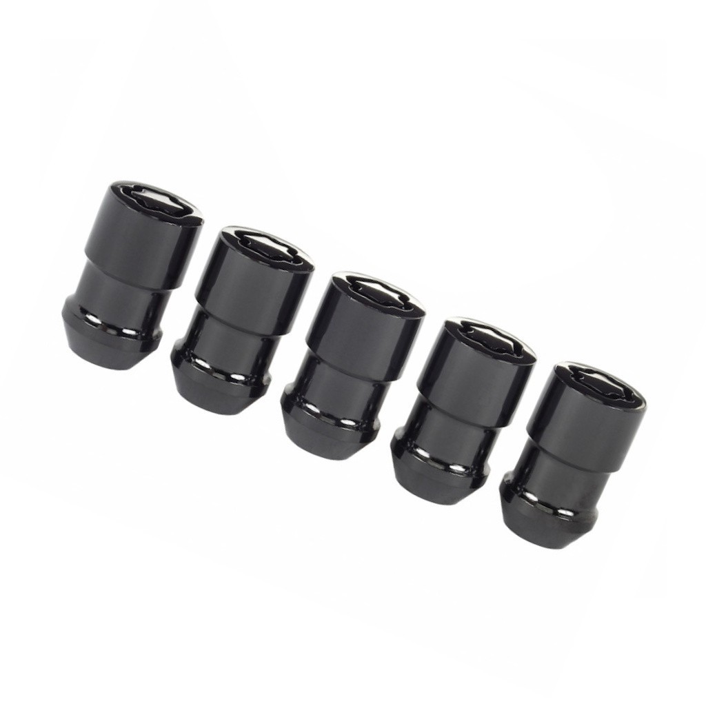 McGard Wheel Lock Nut Set For 1990-2018 Jeep Wrangler JK 5 Pack 1.46in. L Black