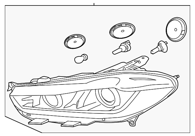 Genuine Jaguar Headlamp Assembly T4N17225