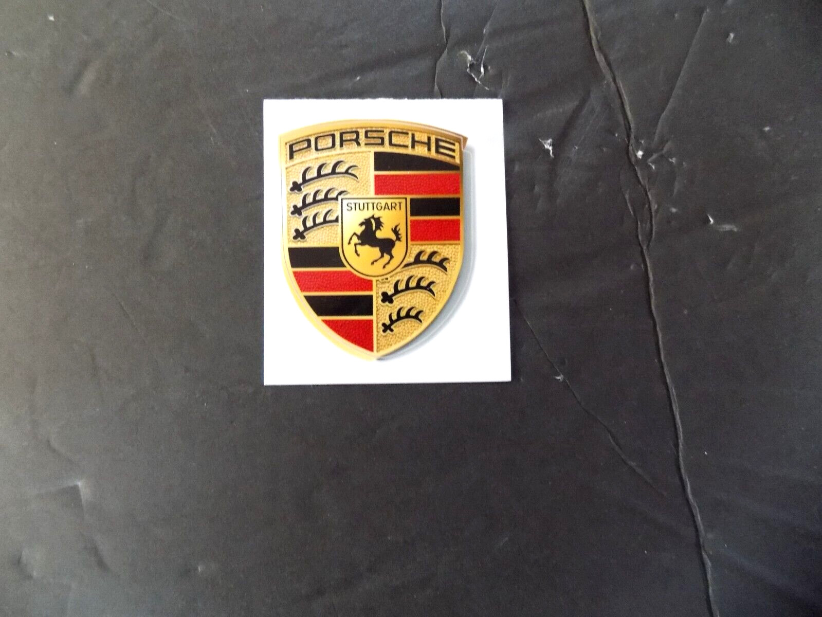 1 Porsche Crest Sticker vinyl decall size 2 1/2″ x 2″ not aftermarket original