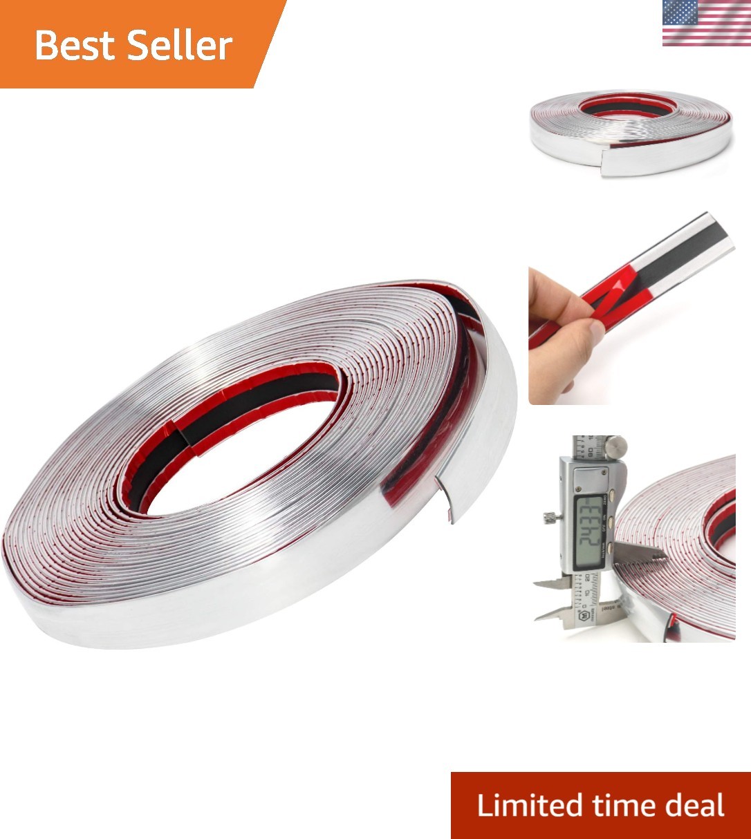 Flexible 40 Feet Chrome Protection Sticker – Durable & Stylish Car Trim Solution