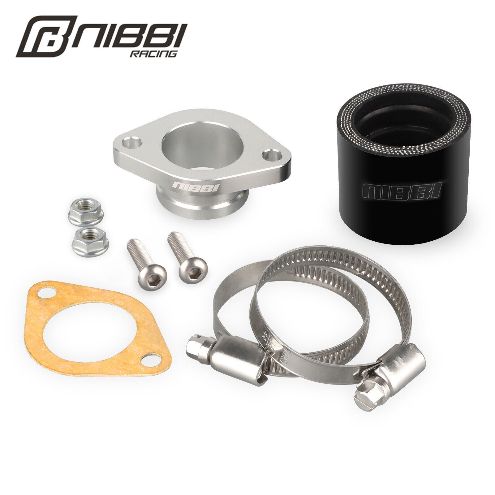 NIBBI CNC Flange Adapter Carburetor Intake Manifold Boot Joint Horizontal Engine