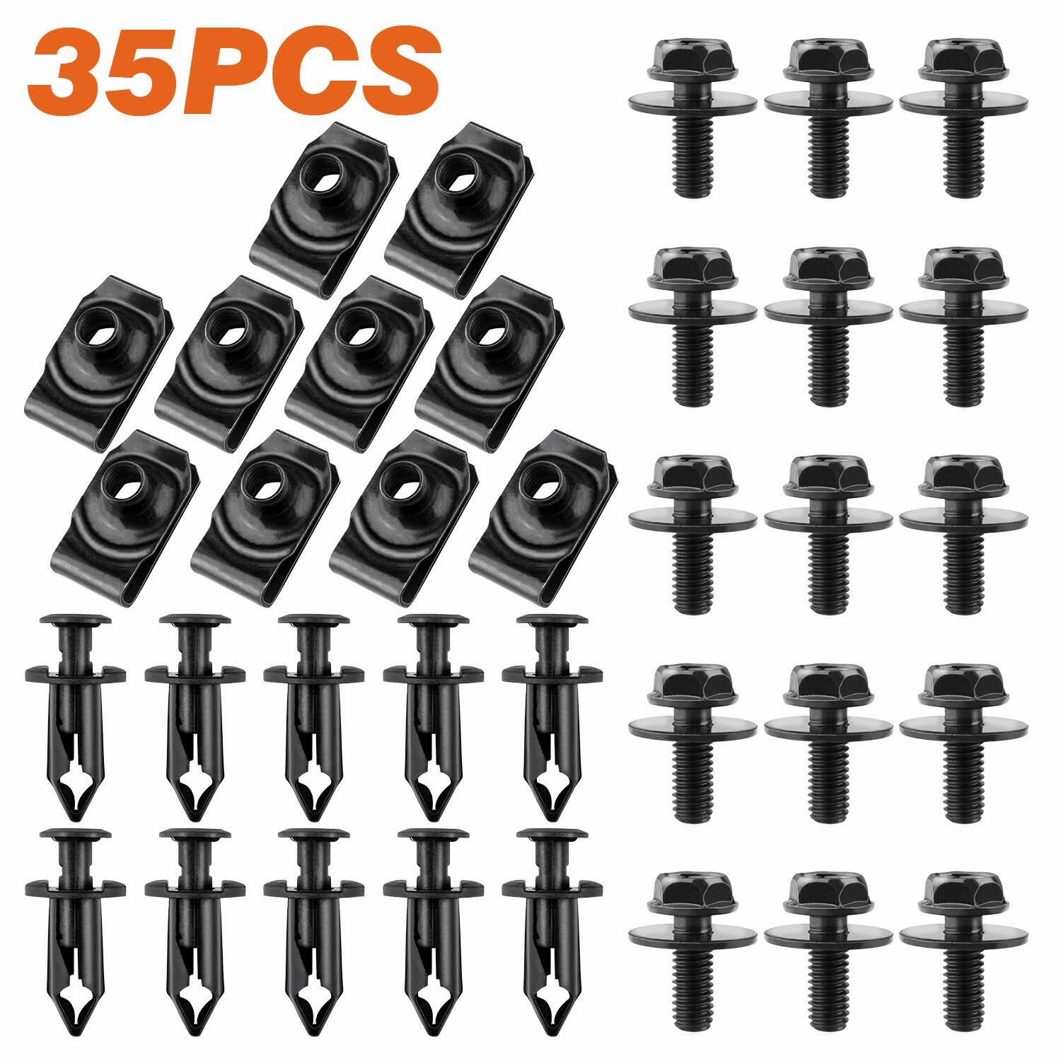 For Porsche M6 Body Bolts U-nut Clips Engine Cover Undertray Splash Shield Guard