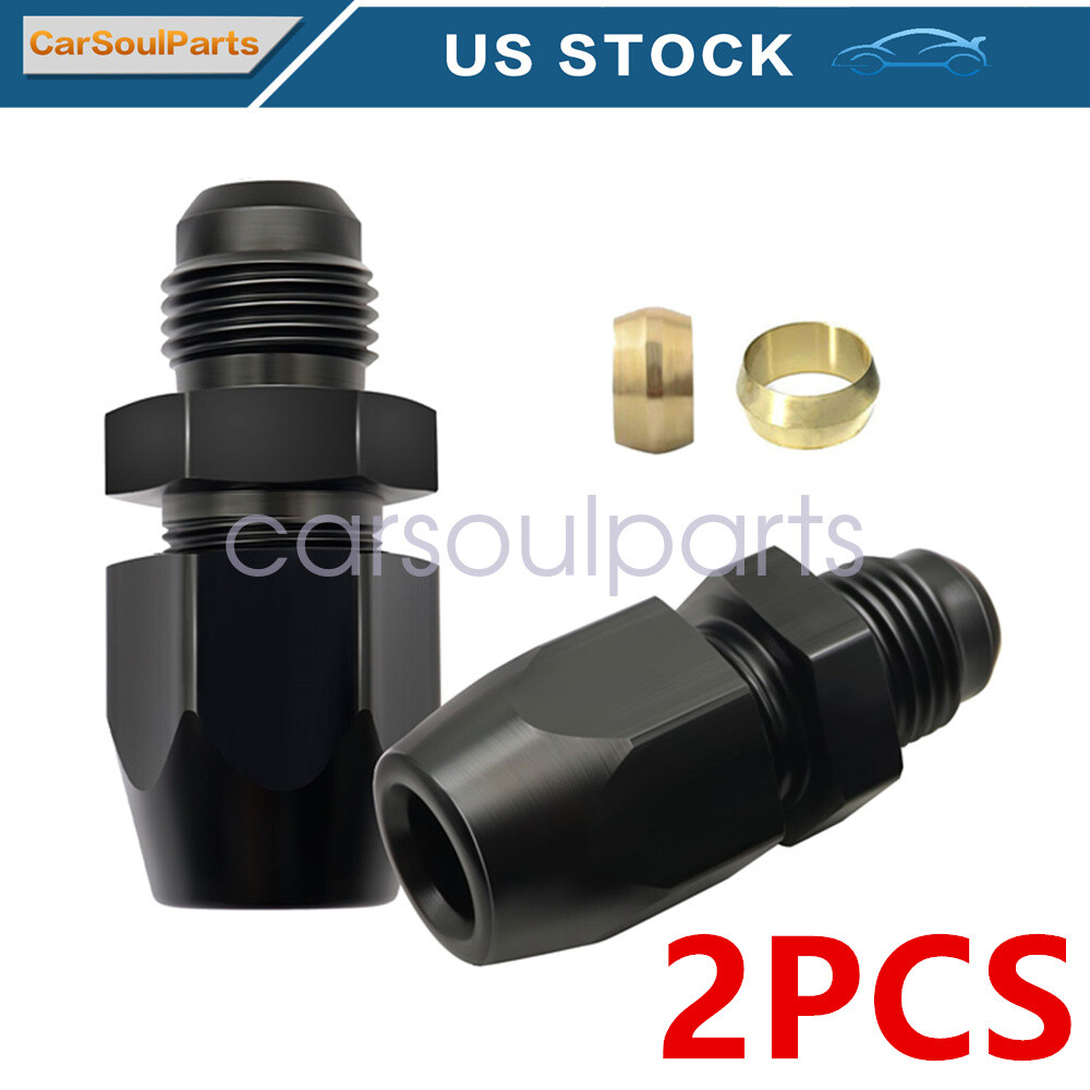 new 6AN MALE to 3/8″ tube fitting adapter for 3/8″ inch OD Alloy Tube Hard Line