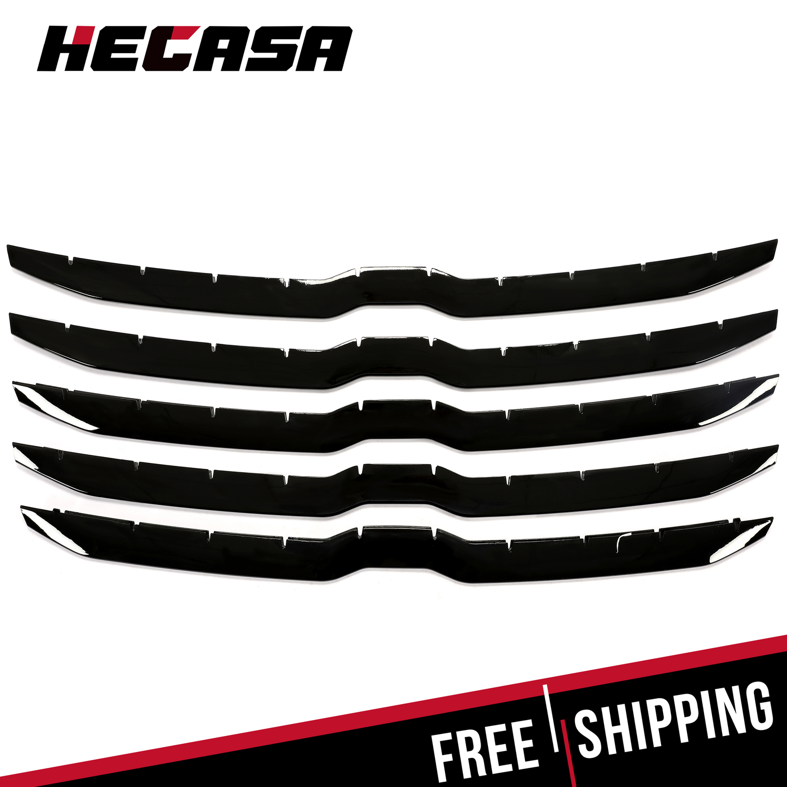 For 2019-2023 Dodge Ram 1500 Grille Cover Insert Grill Overlay Trim Gloss Black