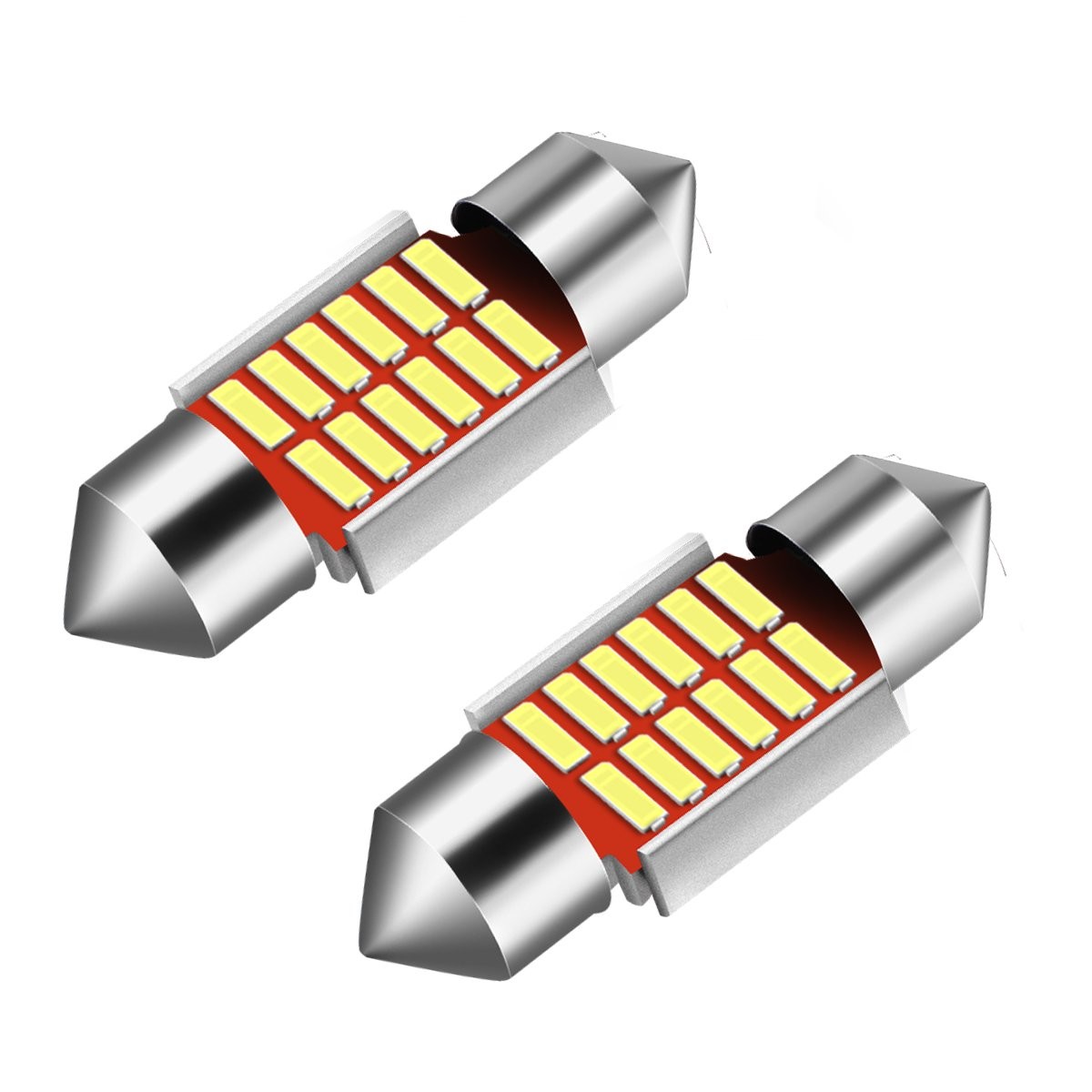 AUXITO 31MM DE3175 DE3022 LED Car Map Dome Light Bulb 6000K Bright White 2/10x