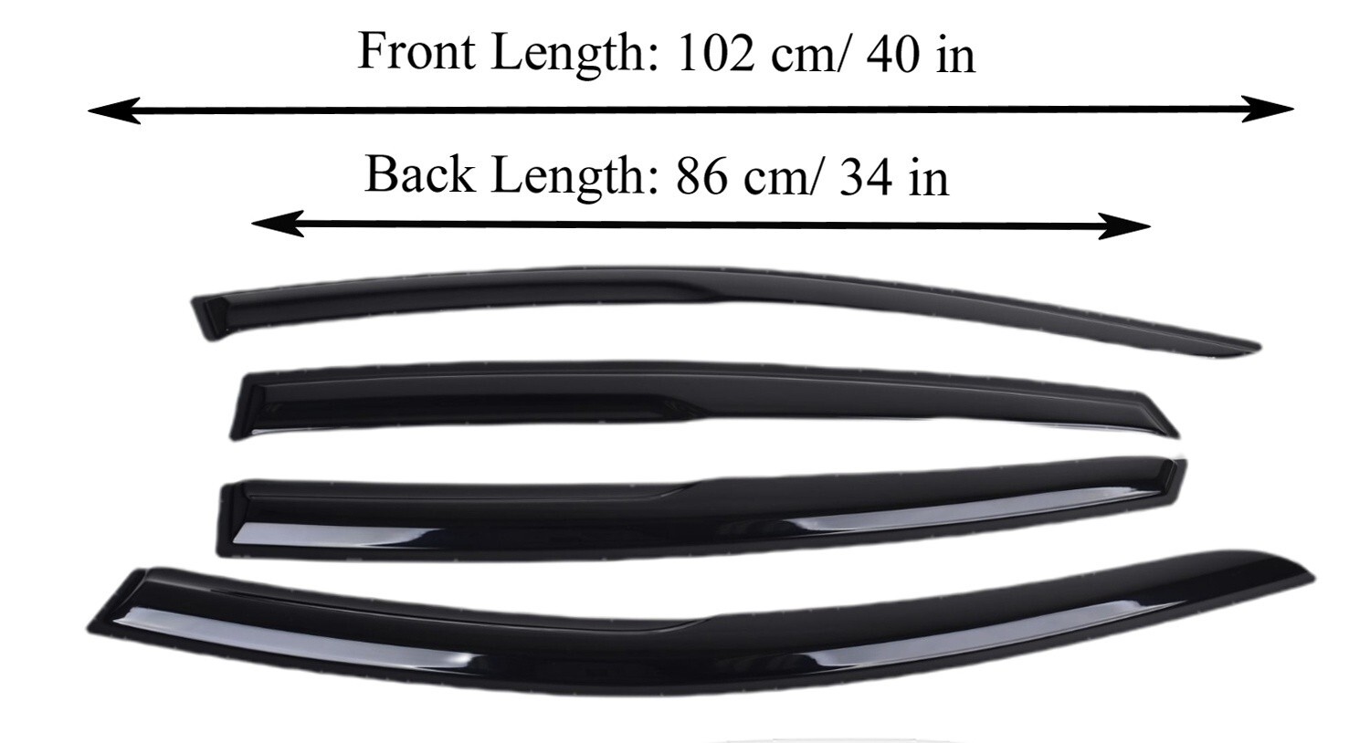 Fits for Chevrolet Malibu 2017-19 Acrylic Window Visor Sun Rain Deflector Guard