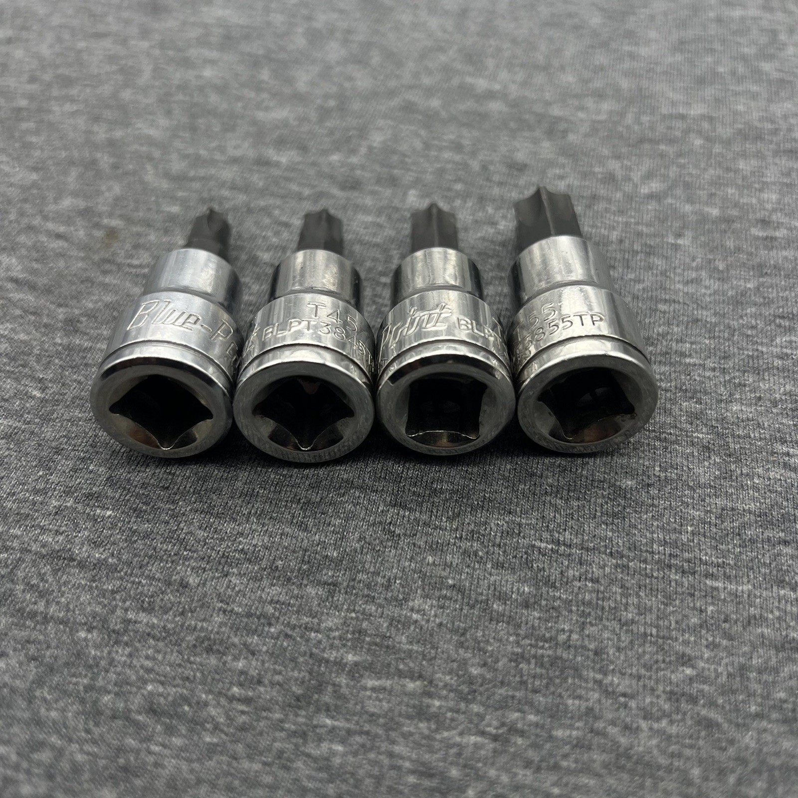 Blue Point Tools 3/8″ Drive 4pc Torx Socket Set Tamper Proof T40 T45 T50 T55