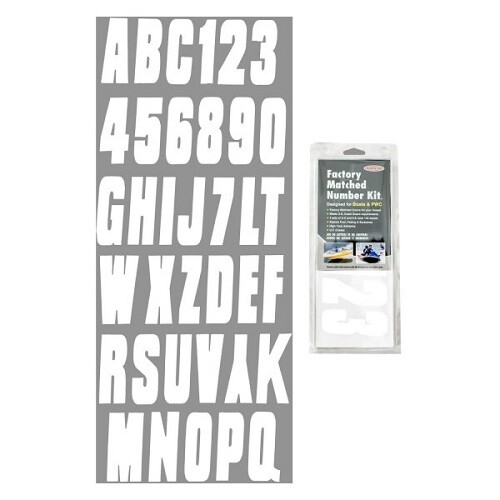 Hardline Products® 350 Series 3″ White Boat Registration Kit WHI350EC