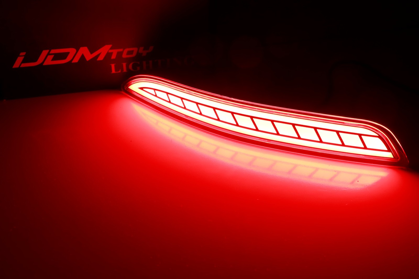 Dark Red Lens LED Bumper Reflector Lights w/ Sequential Blink For 2019-up Mazda3