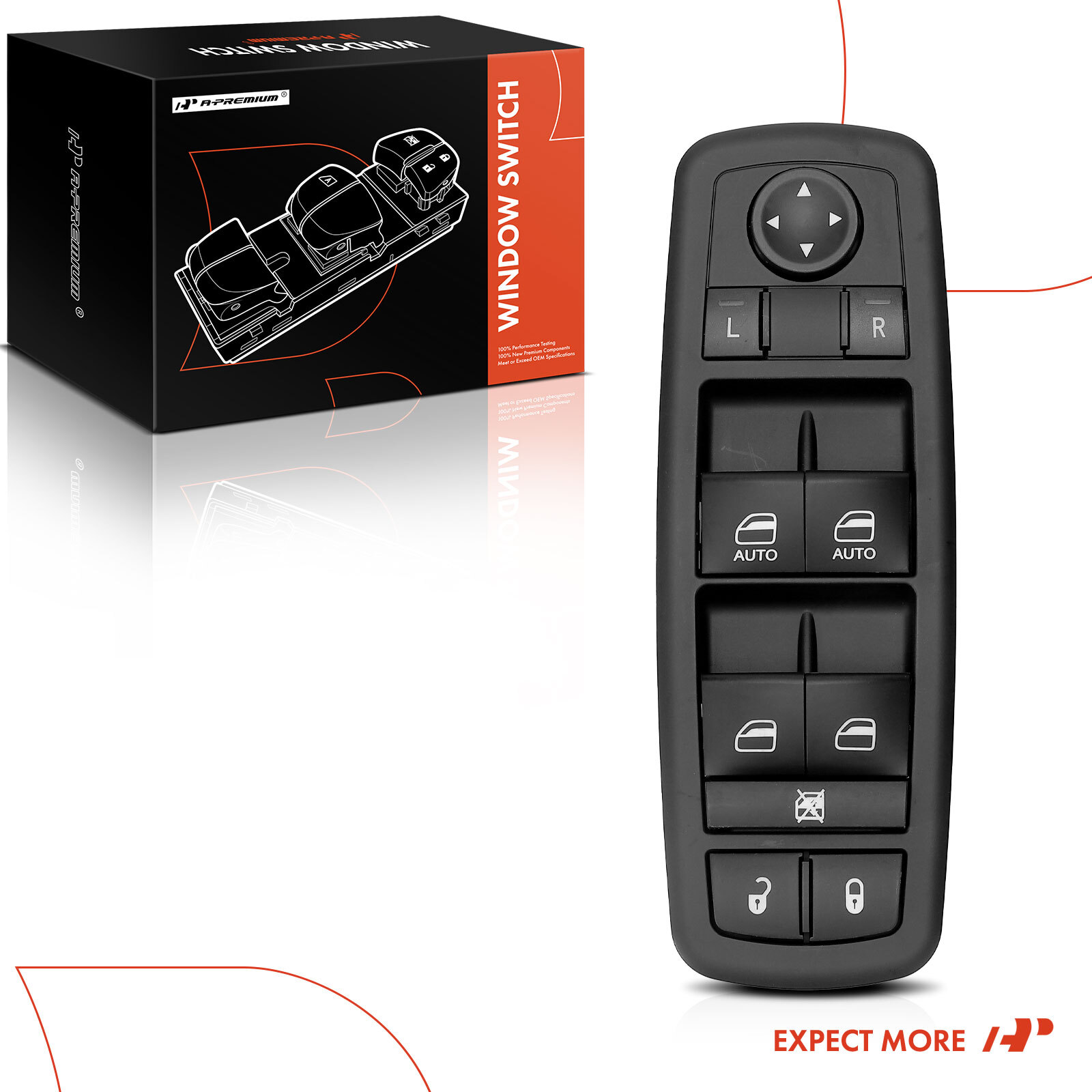 Front Left Driver Power Window Switch for Volkswagen Routan 2009 2010 2011 2012